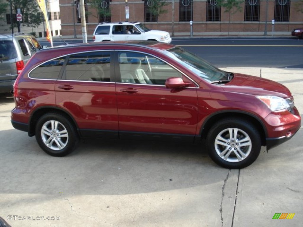 2010 CR-V EX-L AWD - Tango Red Pearl / Gray photo #4