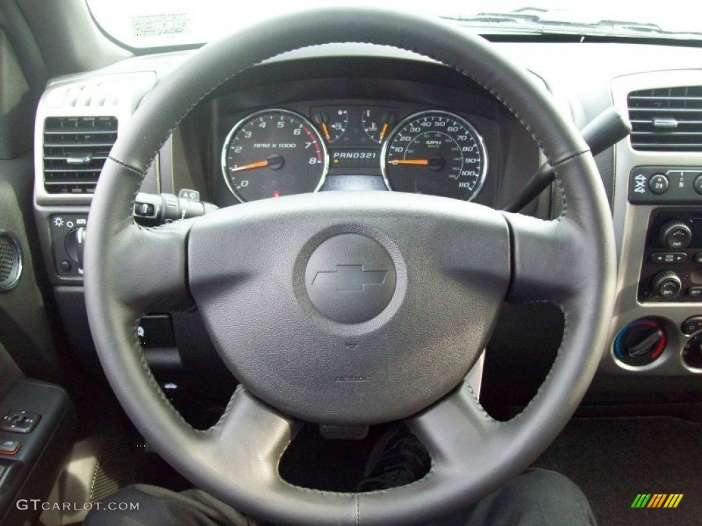 2012 Chevrolet Colorado LT Crew Cab 4x4 Ebony Steering Wheel Photo #69048713