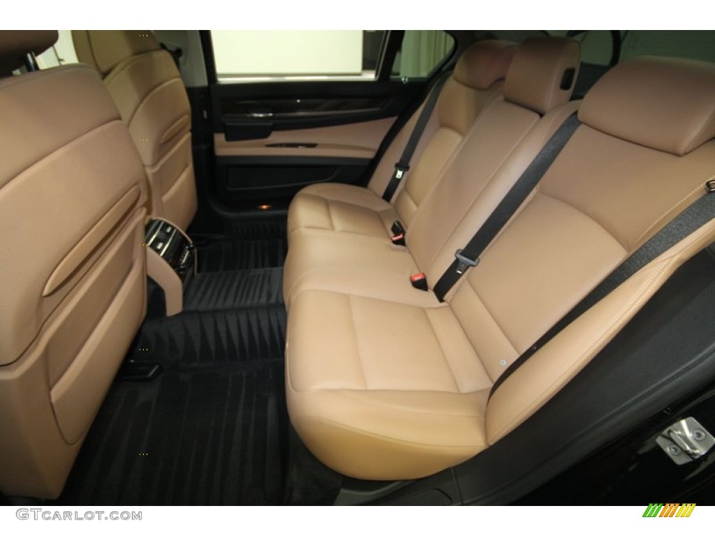 Saddle/Black Nappa Leather Interior 2009 BMW 7 Series 750Li Sedan Photo #69049285