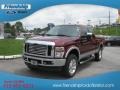 2008 Dark Toreador Red Ford F250 Super Duty Lariat SuperCab 4x4  photo #2