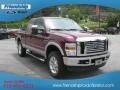 2008 Dark Toreador Red Ford F250 Super Duty Lariat SuperCab 4x4  photo #4