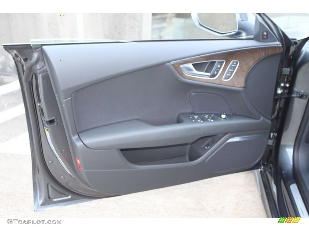 2013 Audi A7 3.0T quattro Prestige Black Door Panel Photo #69050036