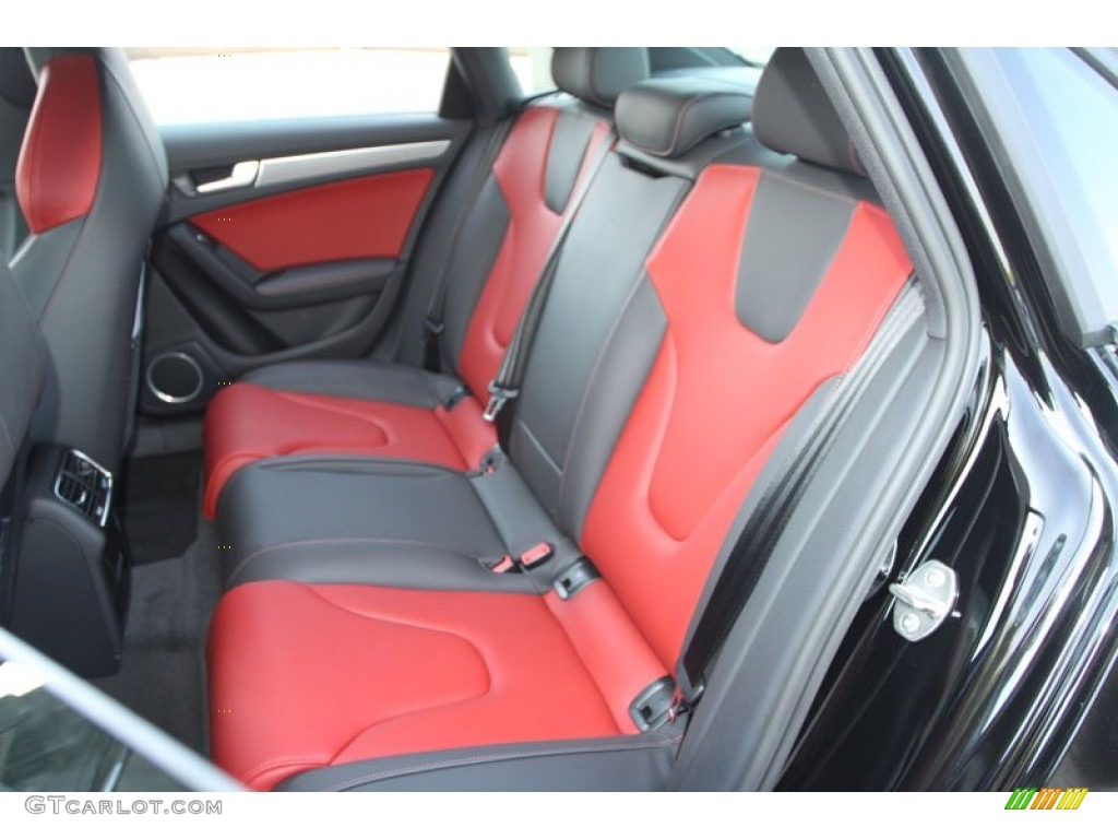 Black/Magma Red Interior 2013 Audi S4 3.0T quattro Sedan Photo #69050567