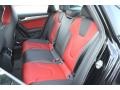 Black/Magma Red Rear Seat Photo for 2013 Audi S4 #69050567