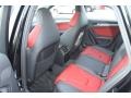 Black/Magma Red 2013 Audi S4 3.0T quattro Sedan Interior Color