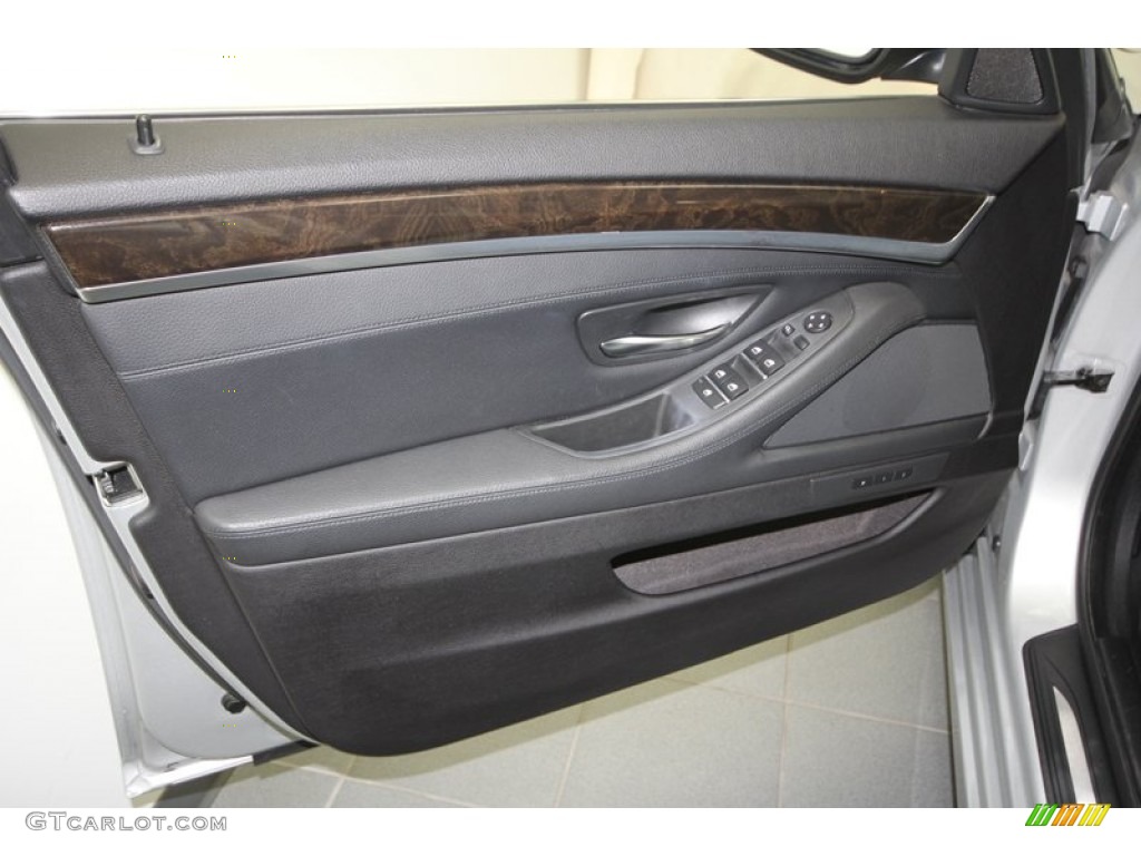 2011 BMW 5 Series 535i Sedan Black Door Panel Photo #69051854