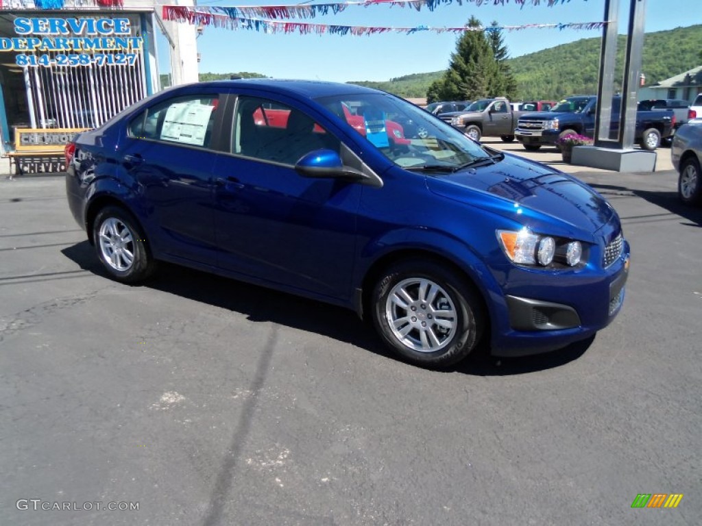 2012 Sonic LS Sedan - Blue Topaz Metallic / Jet Black/Dark Titanium photo #3