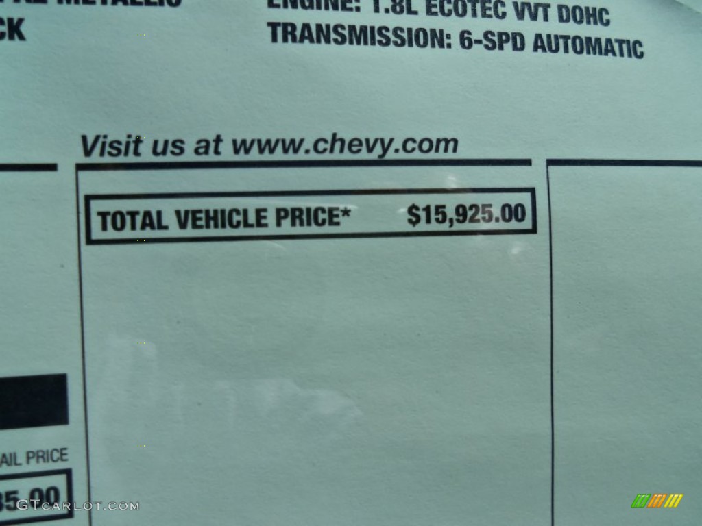 2012 Chevrolet Sonic LS Sedan Window Sticker Photo #69053531