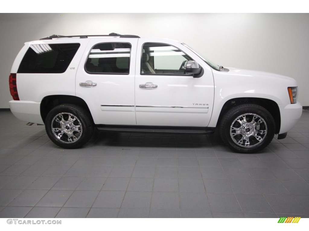 2010 Tahoe LTZ - Summit White / Light Cashmere/Dark Cashmere photo #7