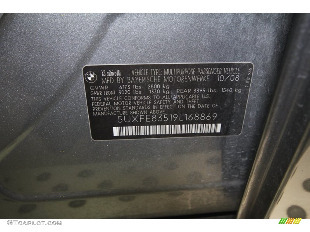 2009 X5 xDrive48i - Space Grey Metallic / Black photo #10
