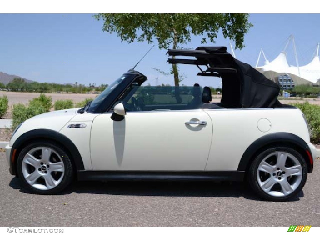 2007 Cooper S Convertible - Pepper White / Carbon Black/Black photo #13