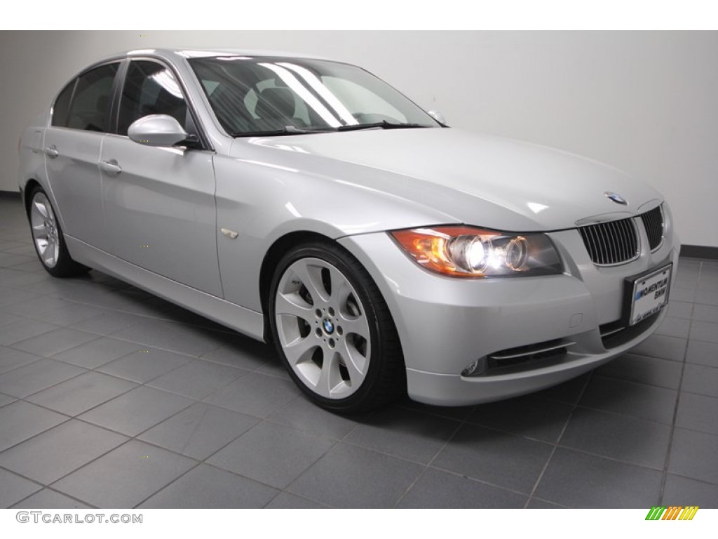 2008 3 Series 335i Sedan - Titanium Silver Metallic / Gray photo #1