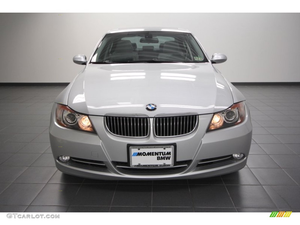 2008 3 Series 335i Sedan - Titanium Silver Metallic / Gray photo #6