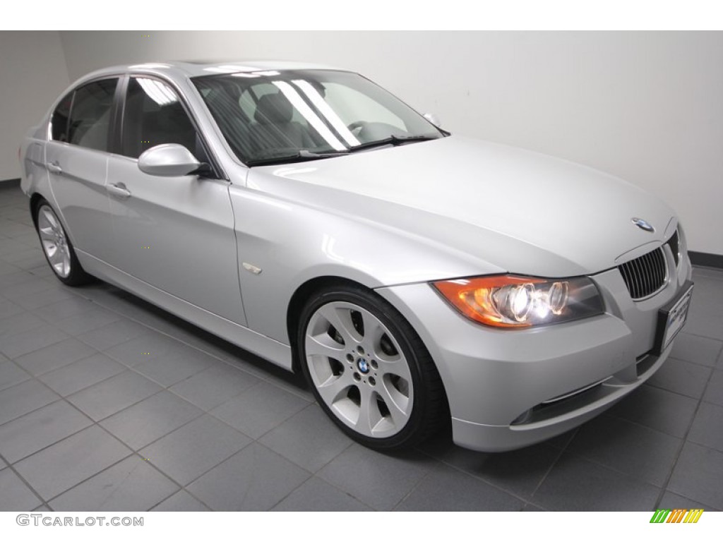 2008 3 Series 335i Sedan - Titanium Silver Metallic / Gray photo #8