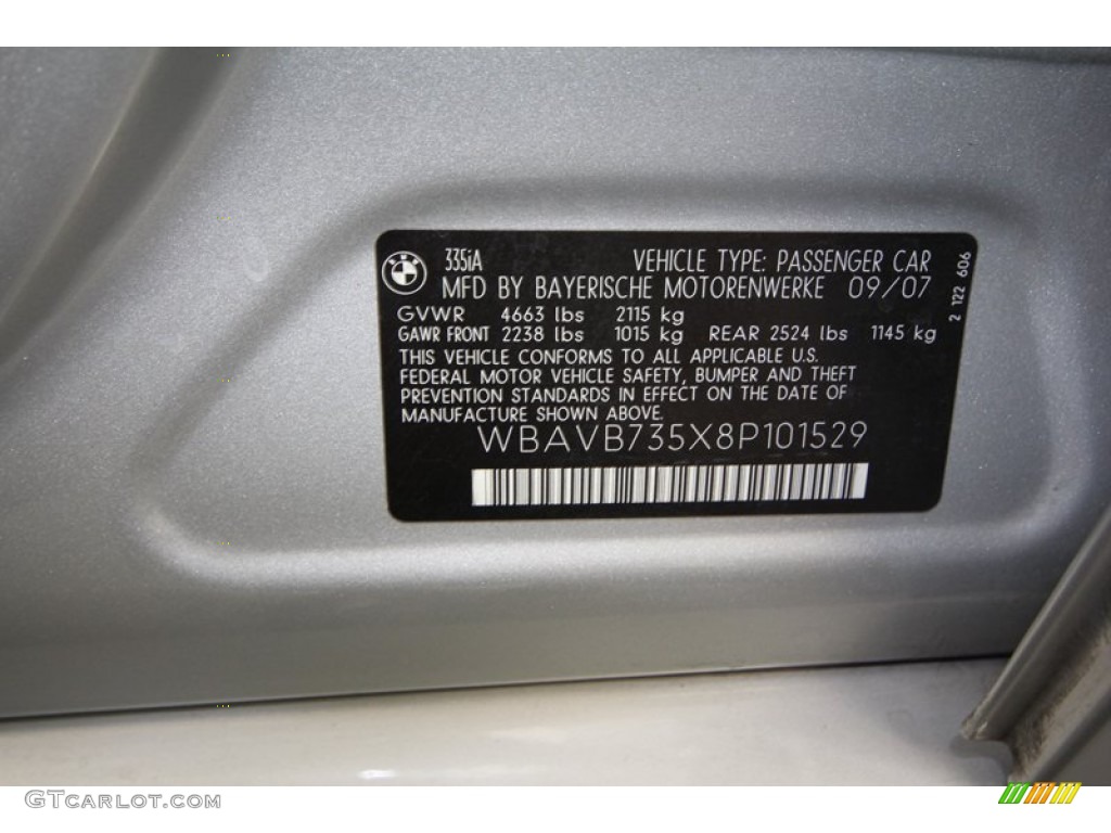 2008 3 Series 335i Sedan - Titanium Silver Metallic / Gray photo #10