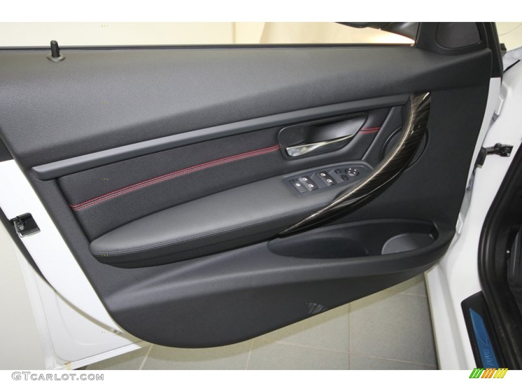 2013 BMW 3 Series 328i Sedan Black Door Panel Photo #69057365