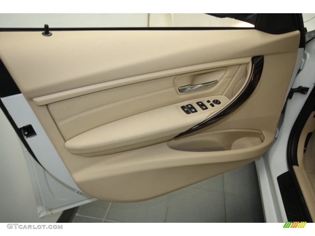 2013 BMW 3 Series 328i Sedan Venetian Beige Door Panel Photo #69057614