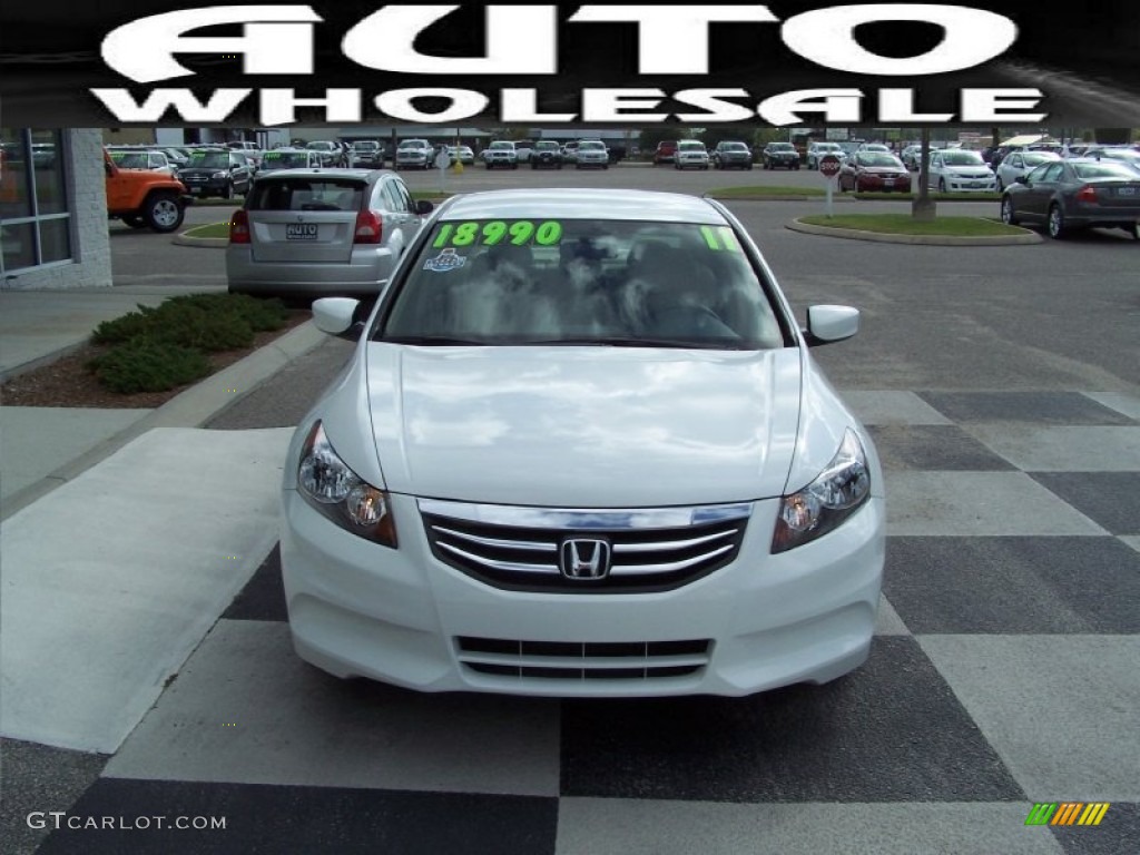 2011 Accord SE Sedan - Taffeta White / Ivory photo #2