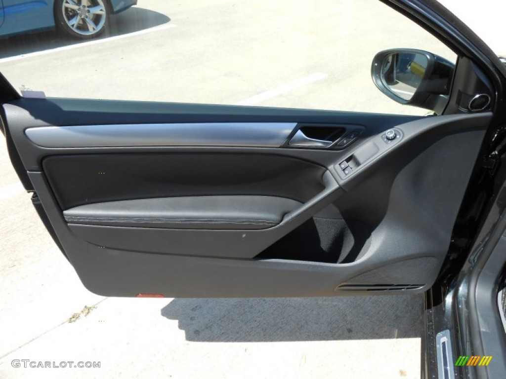 2013 Volkswagen Golf R 2 Door 4Motion Titan Black Door Panel Photo #69060167