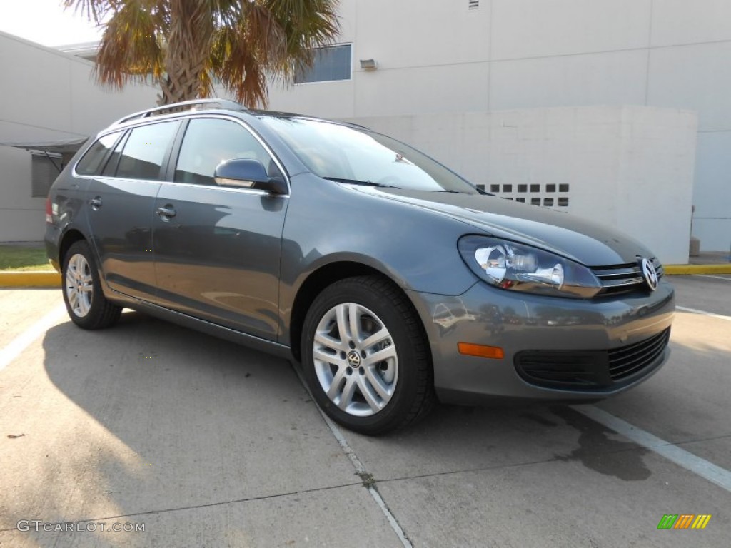 2013 Jetta TDI SportWagen - Platinum Gray Metallic / Titan Black photo #1