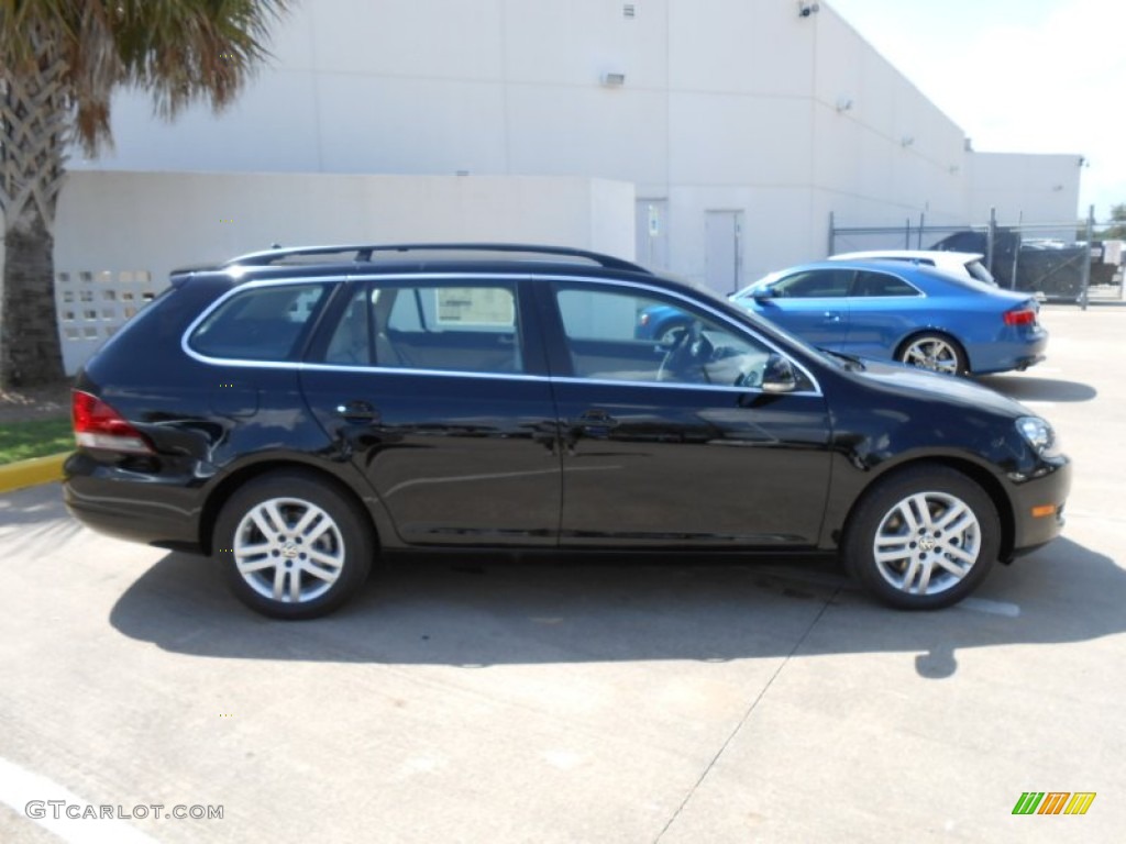 Black Uni 2013 Volkswagen Jetta TDI SportWagen Exterior Photo #69061001