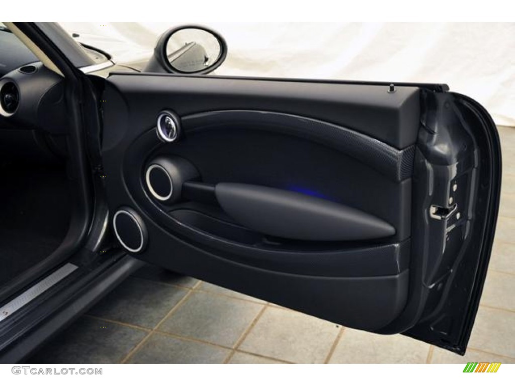 2013 Mini Cooper S Hardtop Carbon Black Door Panel Photo #69062828
