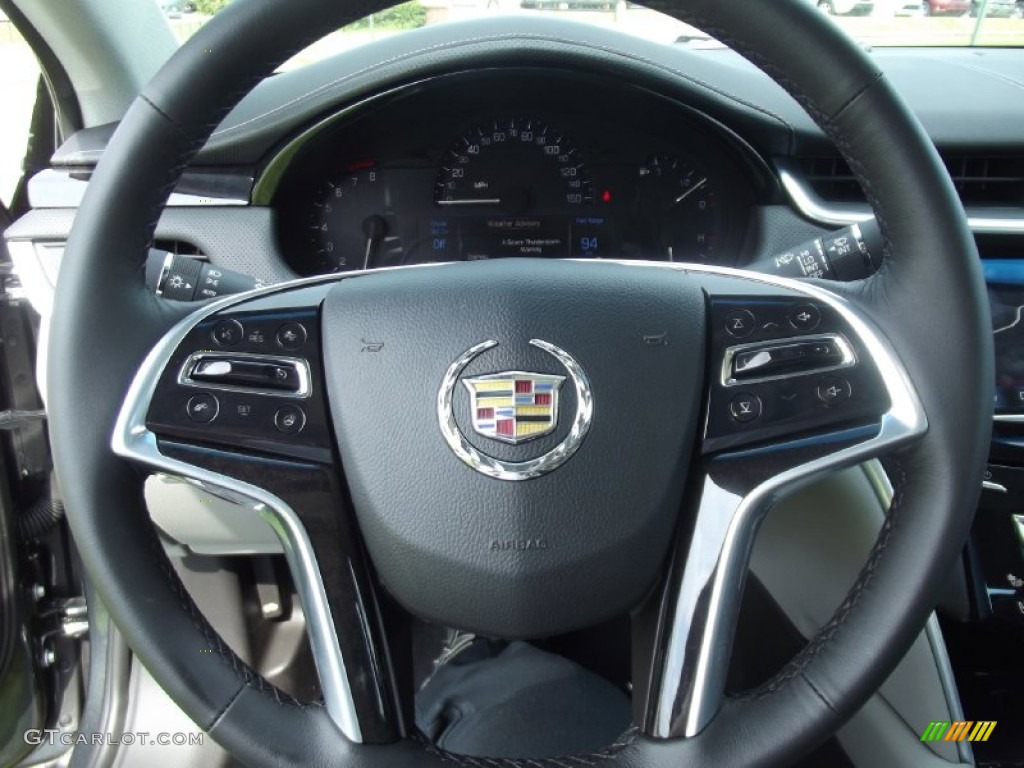2013 Cadillac XTS Luxury FWD Medium Titanium/Jet Black Steering Wheel Photo #69062948