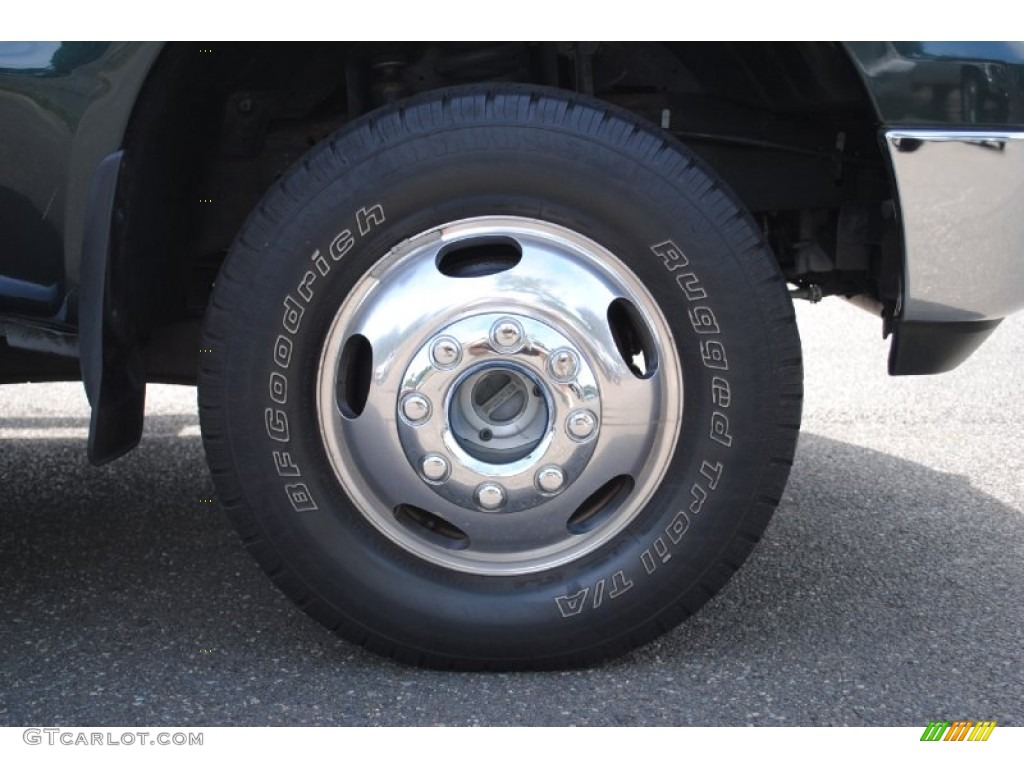 2005 F350 Super Duty XLT Crew Cab 4x4 Dually - Dark Green Satin Metallic / Tan photo #8