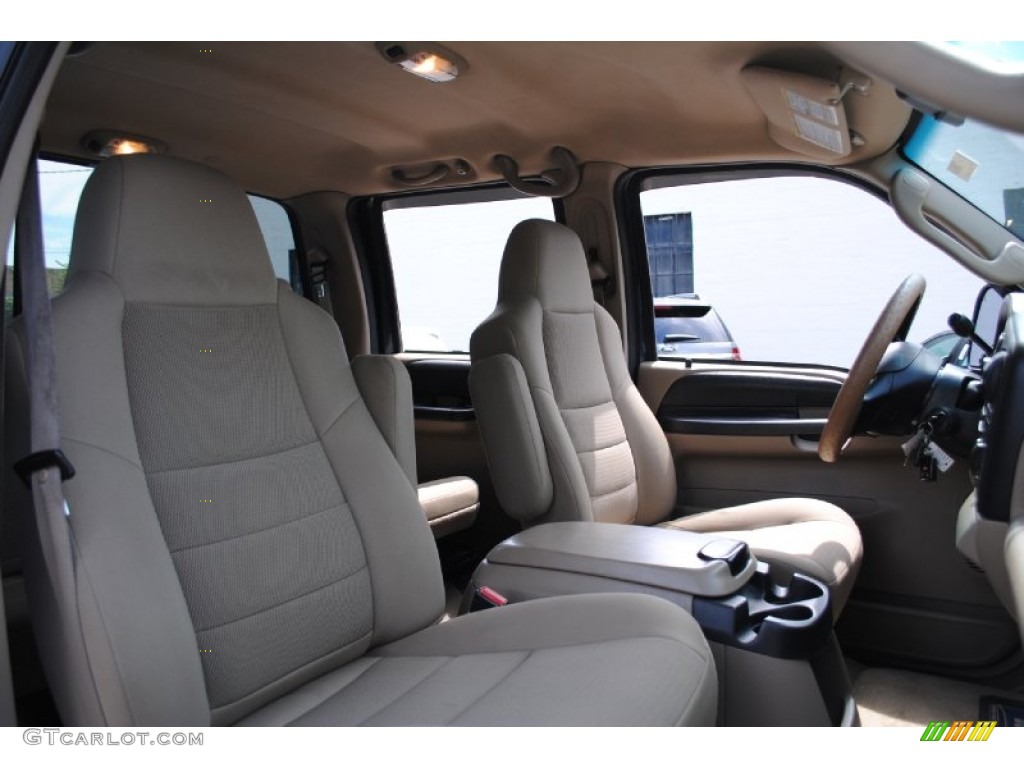 2005 F350 Super Duty XLT Crew Cab 4x4 Dually - Dark Green Satin Metallic / Tan photo #10