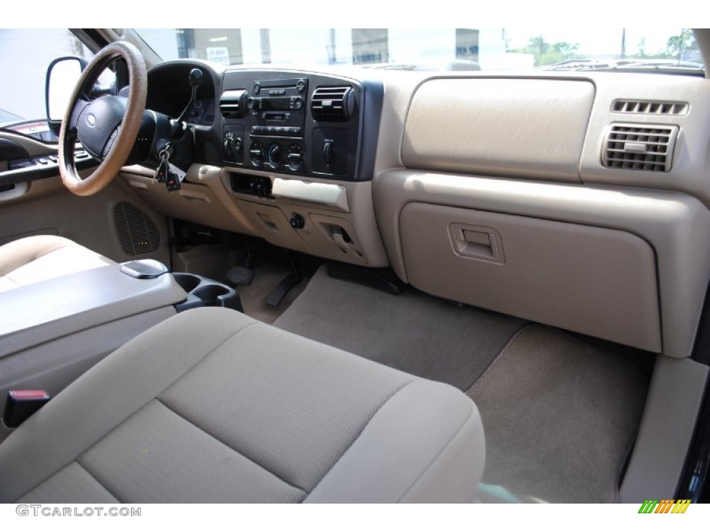 2005 F350 Super Duty XLT Crew Cab 4x4 Dually - Dark Green Satin Metallic / Tan photo #11