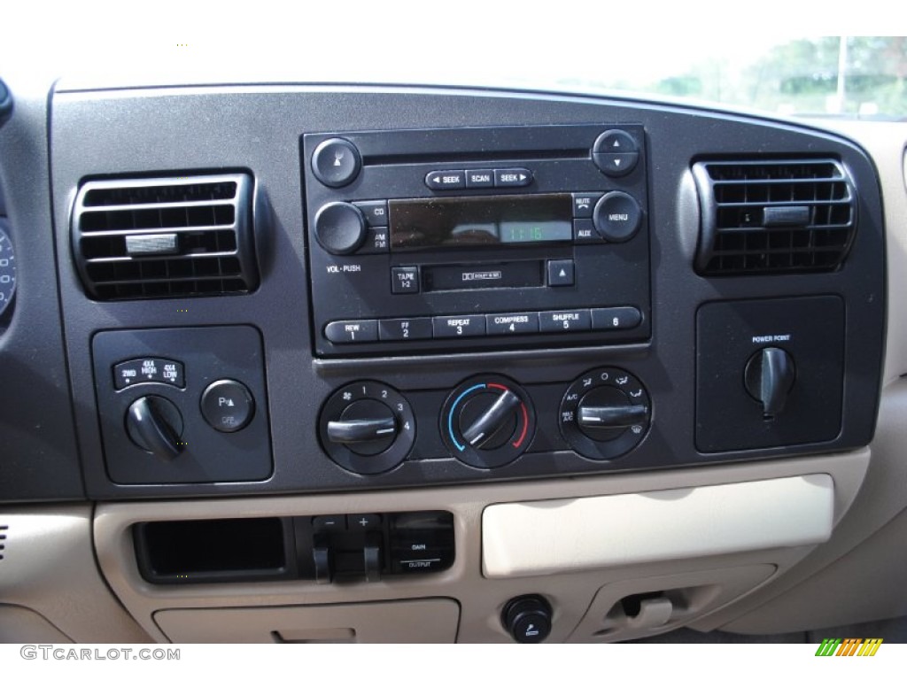 2005 F350 Super Duty XLT Crew Cab 4x4 Dually - Dark Green Satin Metallic / Tan photo #14