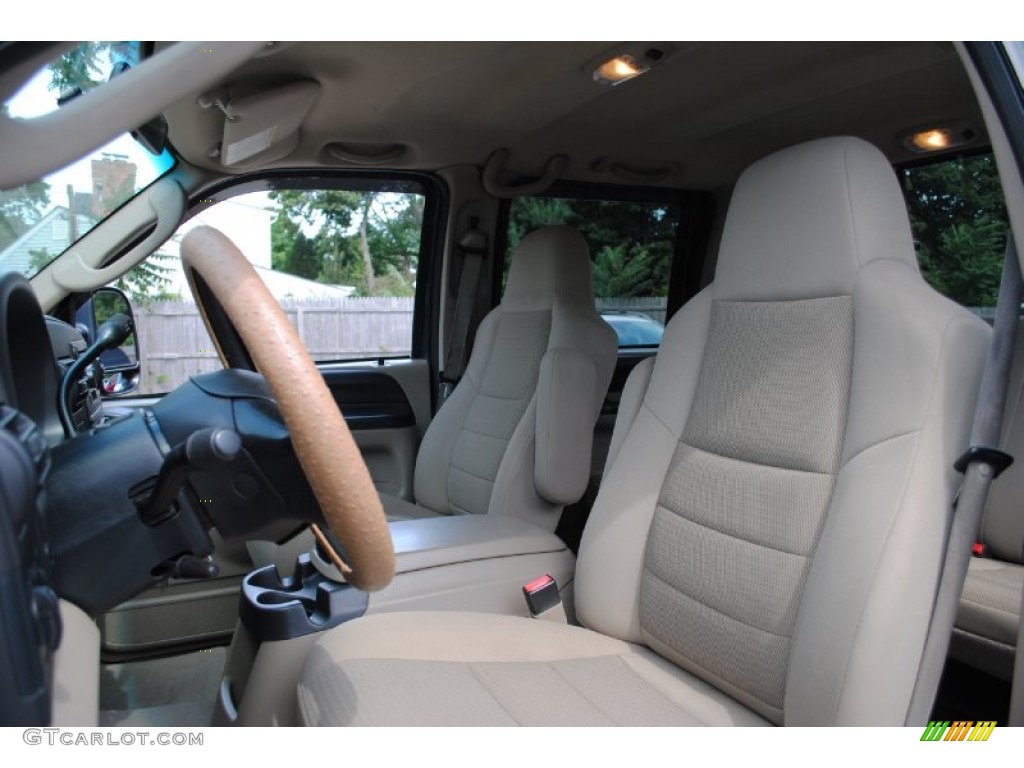 2005 F350 Super Duty XLT Crew Cab 4x4 Dually - Dark Green Satin Metallic / Tan photo #15