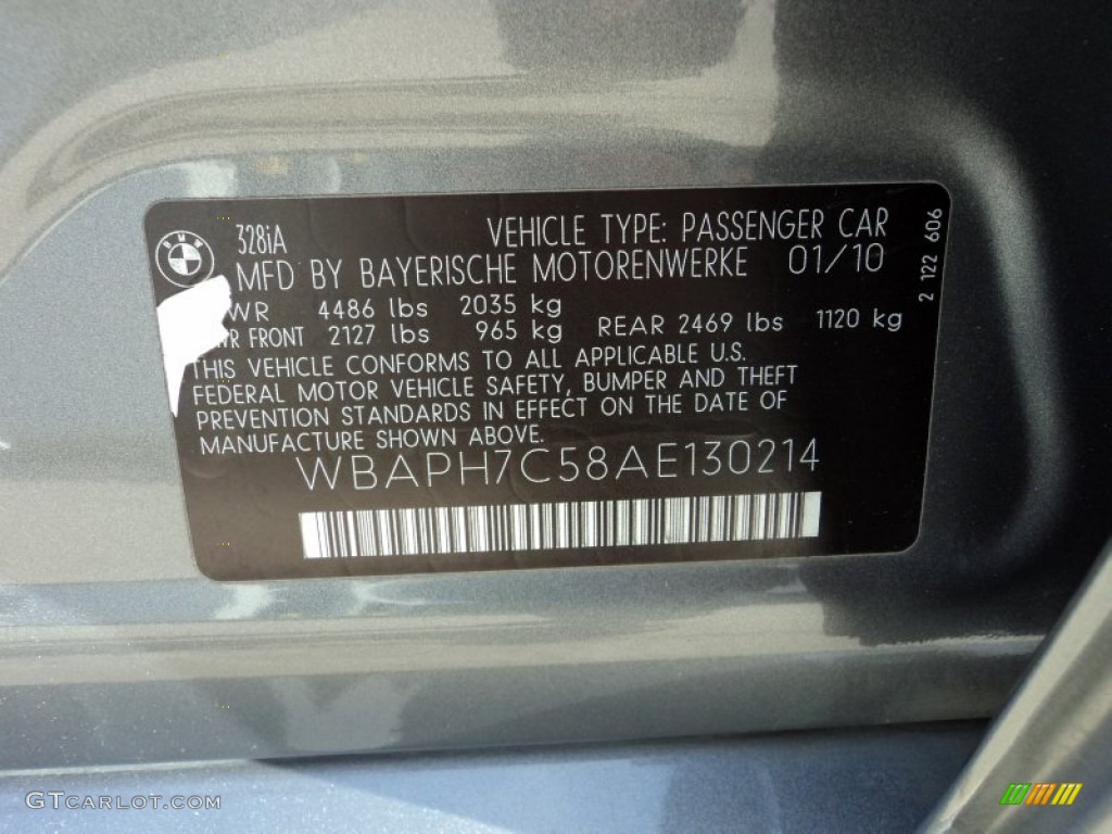 2010 3 Series 328i Sedan - Space Gray Metallic / Black photo #24