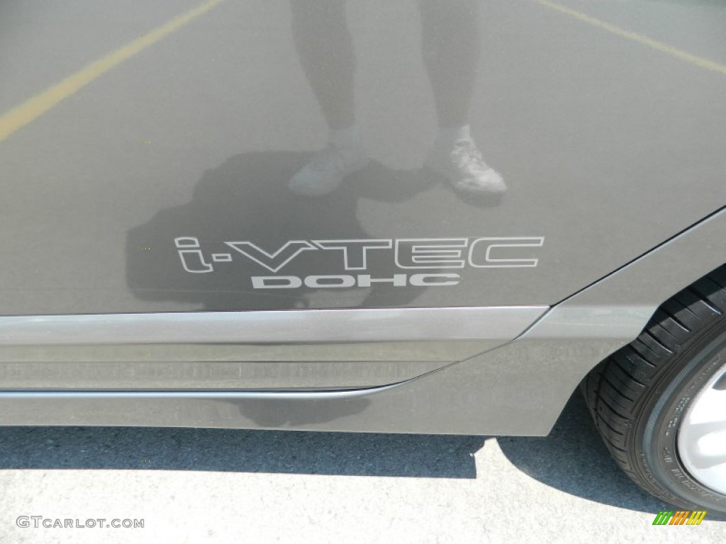 2007 Civic Si Sedan - Galaxy Gray Metallic / Black photo #10