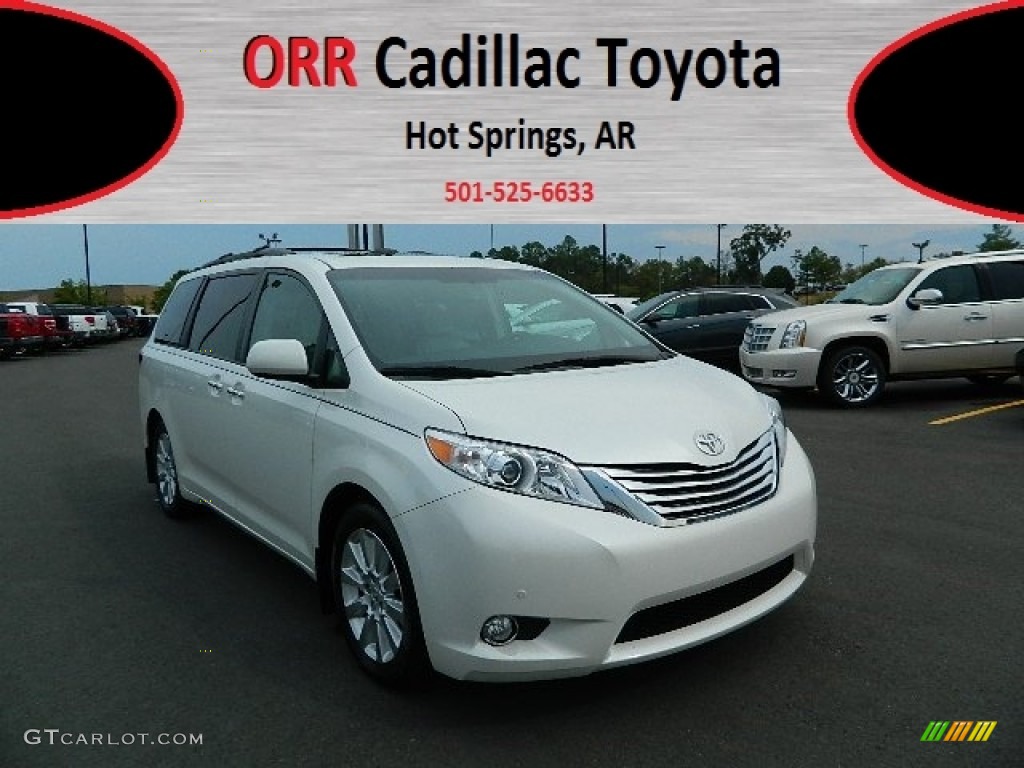 2011 Sienna Limited - Blizzard White Pearl / Light Gray photo #1