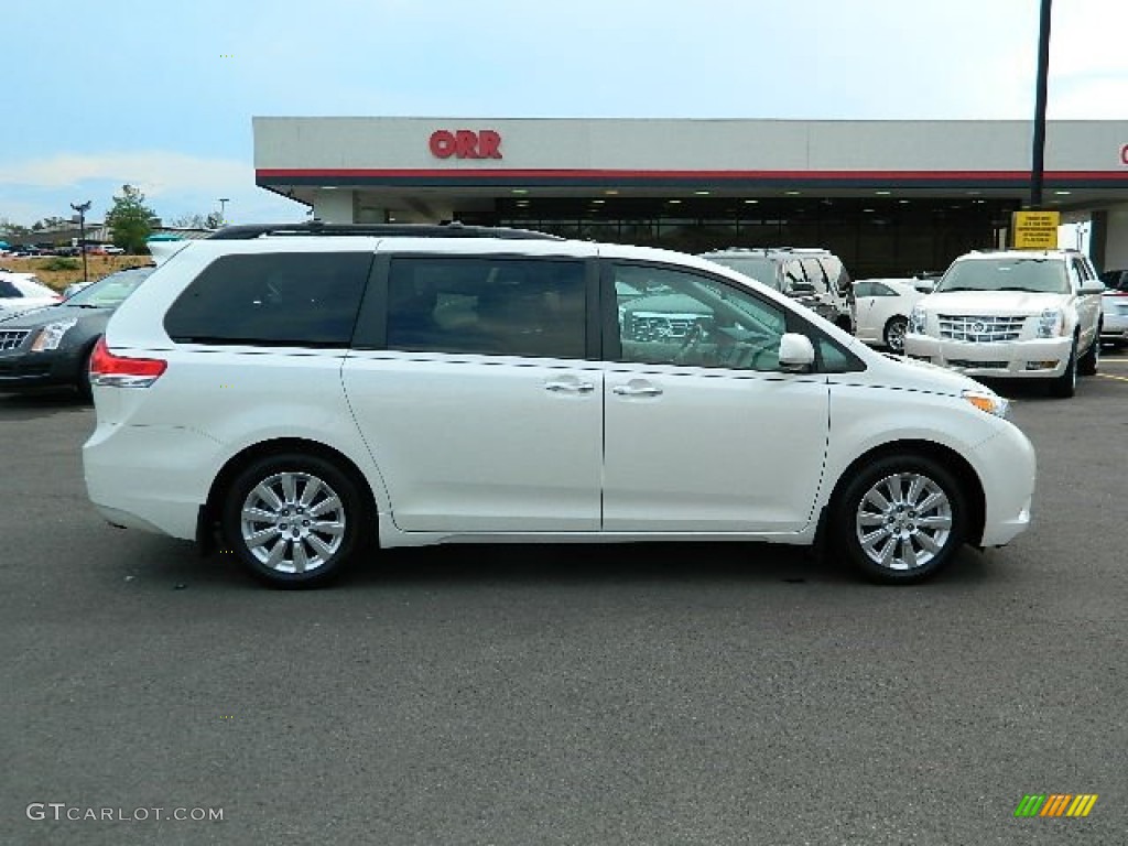 2011 Sienna Limited - Blizzard White Pearl / Light Gray photo #2
