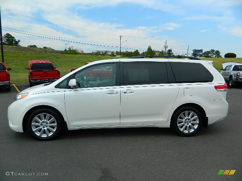 2011 Sienna Limited - Blizzard White Pearl / Light Gray photo #6