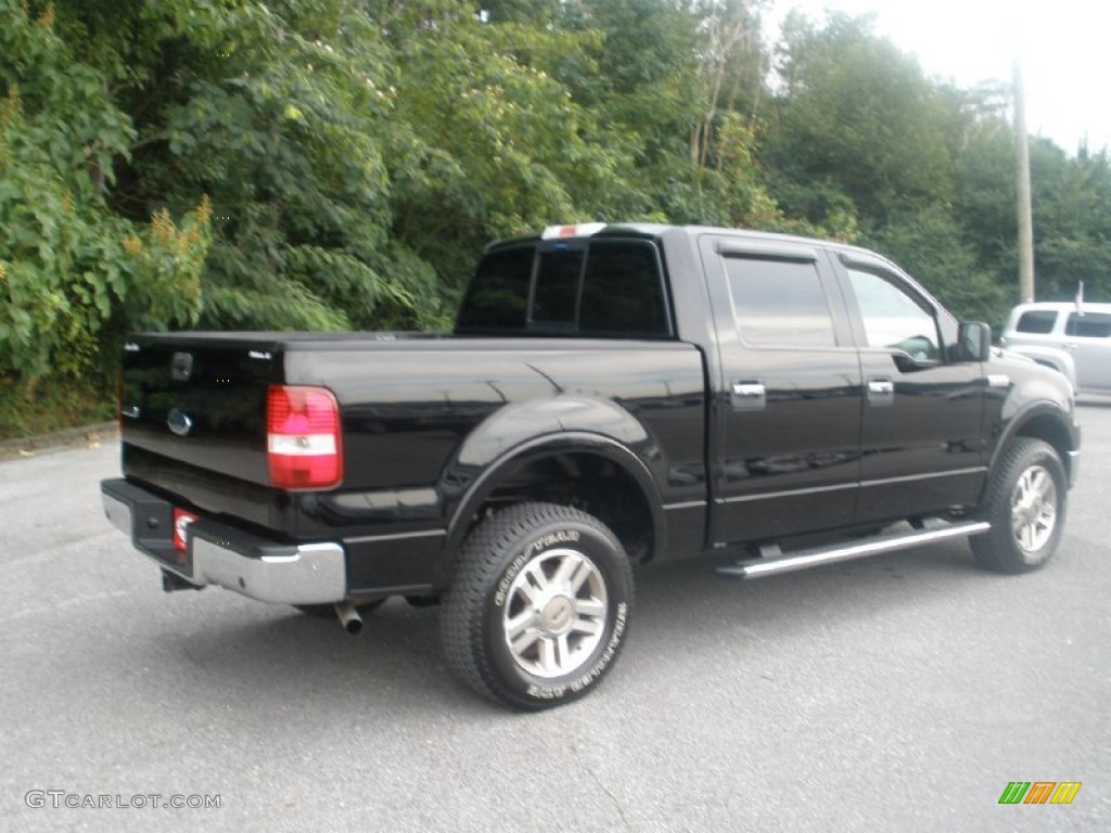 2005 F150 Lariat SuperCrew 4x4 - Black / Tan photo #7