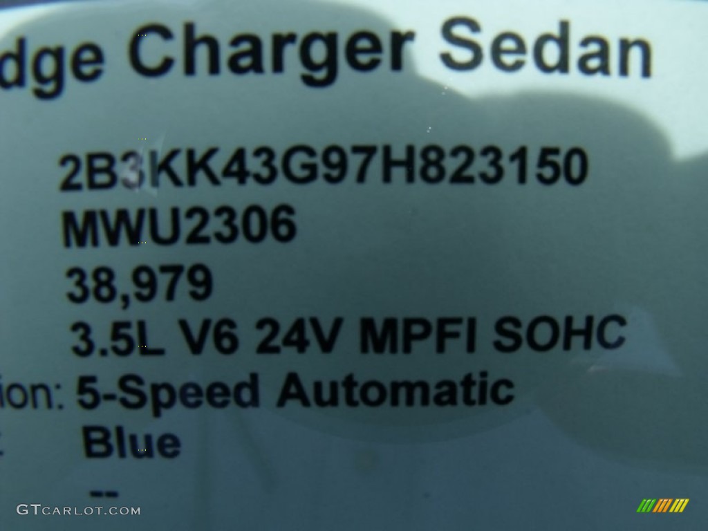 2007 Charger SXT AWD - Marine Blue Pearl / Dark Slate Gray/Light Graystone photo #13