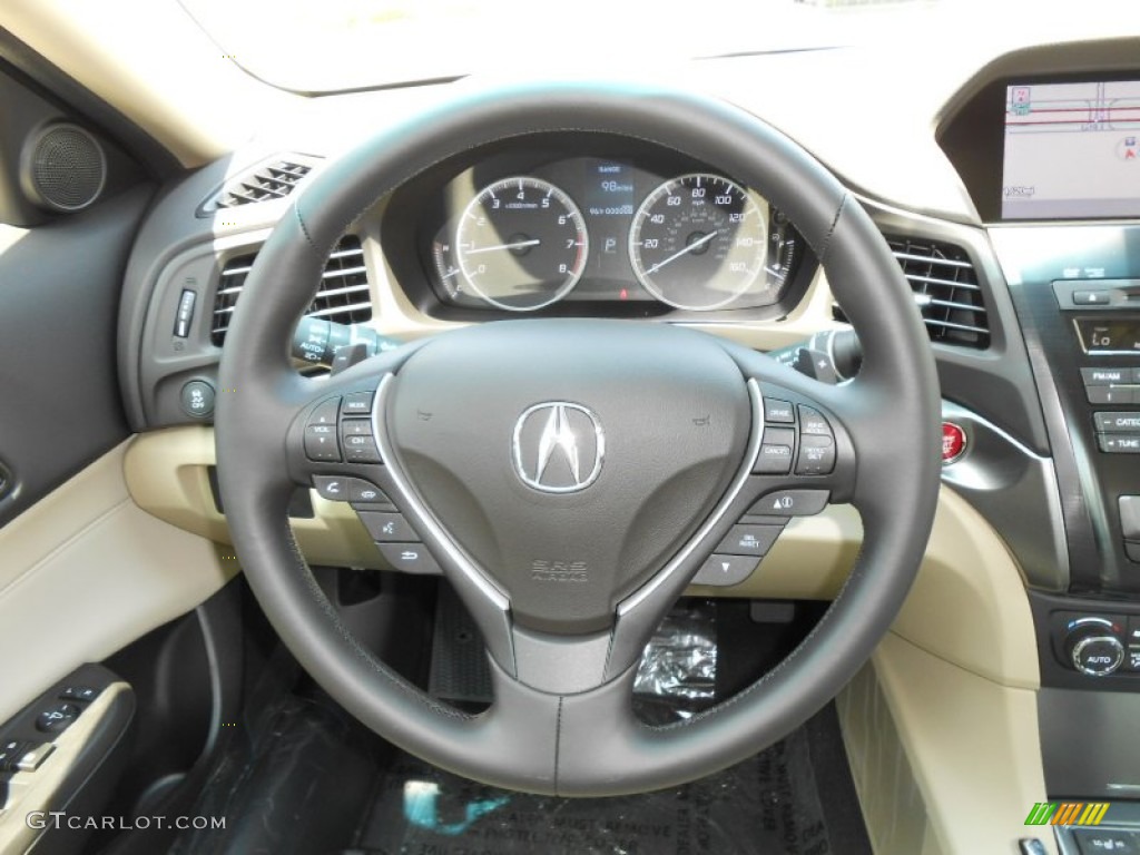 2013 Acura ILX 2.0L Technology Parchment Steering Wheel Photo #69069401