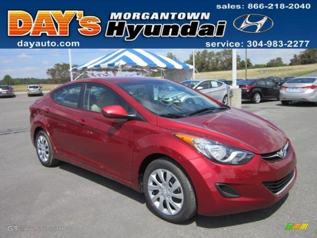 2013 Elantra GLS - Red Allure / Beige photo #1
