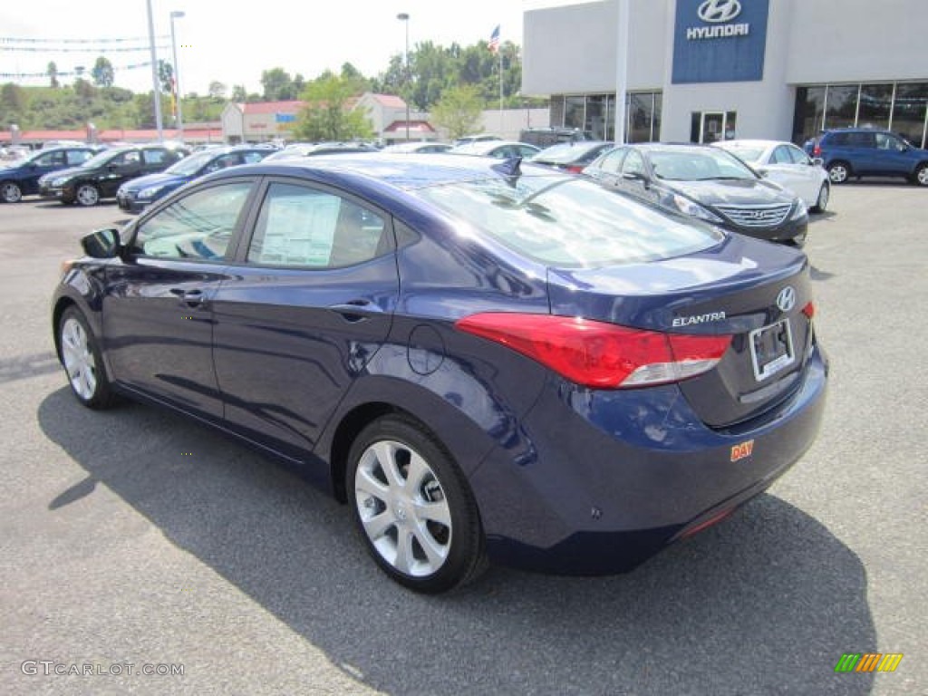 2013 Elantra Limited - Indigo Night / Beige photo #5