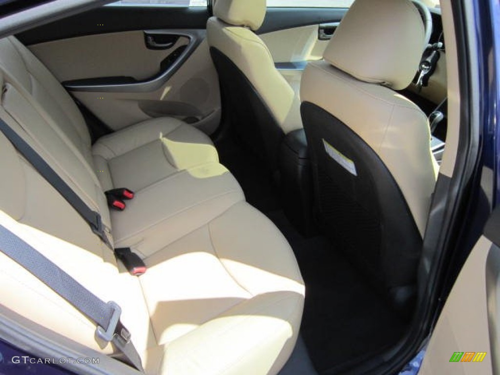 2013 Elantra Limited - Indigo Night / Beige photo #13