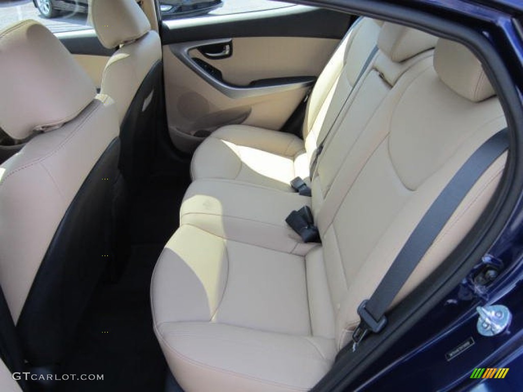 2013 Elantra Limited - Indigo Night / Beige photo #14