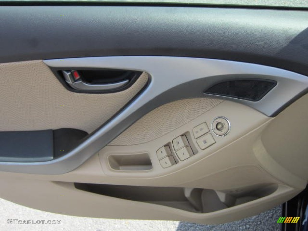 2013 Elantra Limited - Indigo Night / Beige photo #18