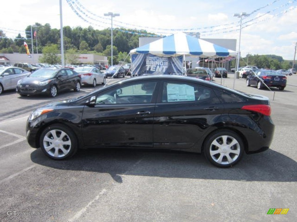 2013 Elantra Limited - Black / Gray photo #4