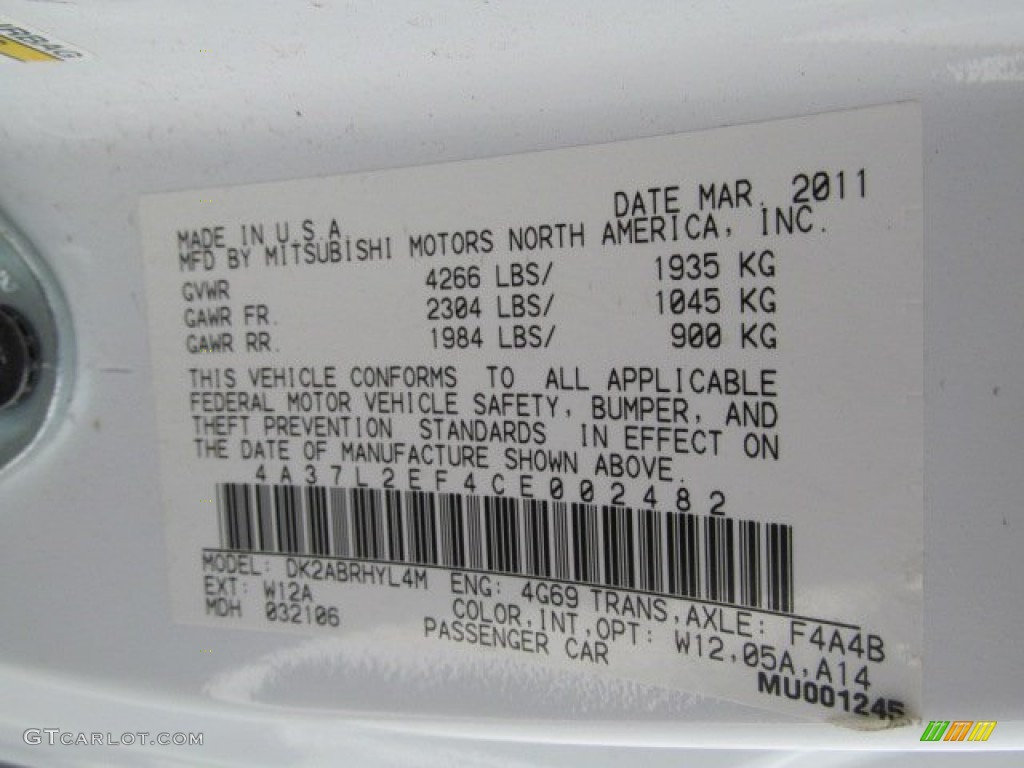 2012 Mitsubishi Eclipse Spyder GS Sport W12 Photo #69071690
