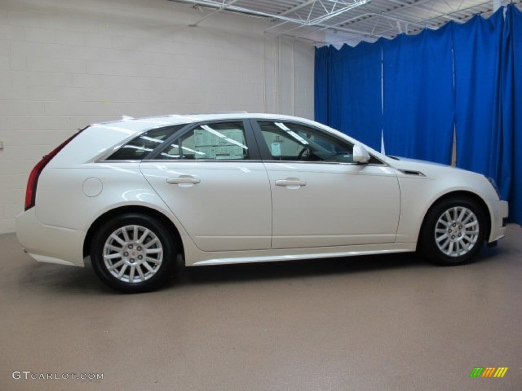 White Diamond Tricoat 2012 Cadillac CTS 4 3.0 AWD Sport Wagon Exterior Photo #69072905