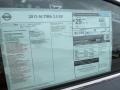 2013 Nissan Altima 3.5 SV Window Sticker