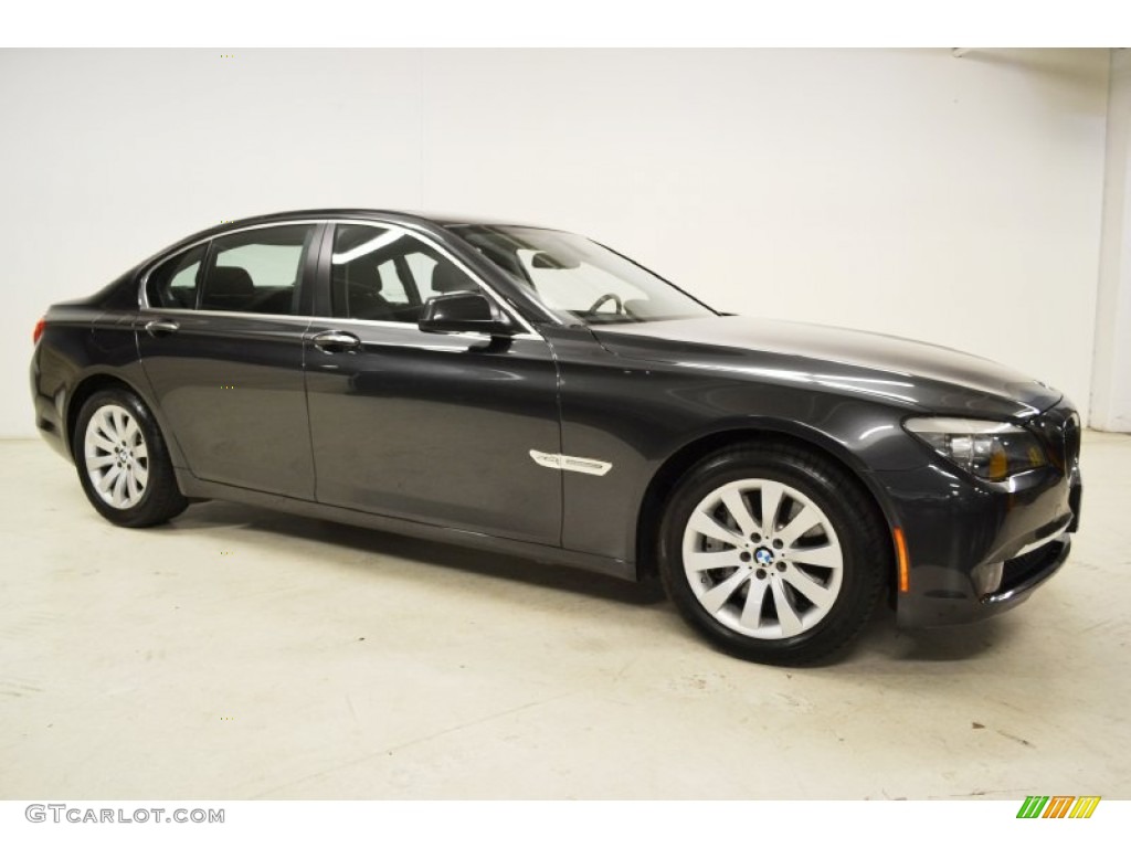 2011 7 Series 750i xDrive Sedan - Dark Graphite Metallic / Black photo #2